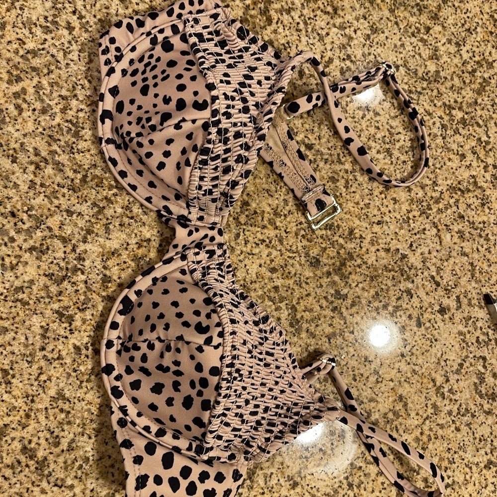 cheetah bikini top